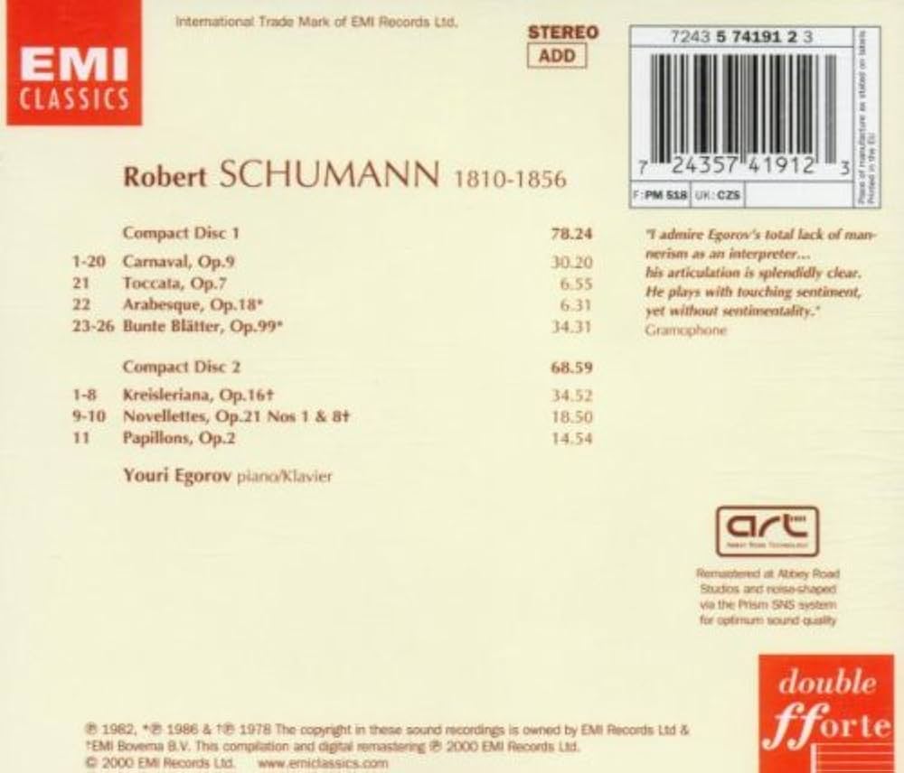 Robert Schumann, Youri Egorov - Schumann: Carnaval, Bunte